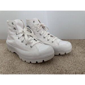 Converse Womens CTAS Lugged Hi 565902C White Casual‎ Chunky Sneakers Size 7.5